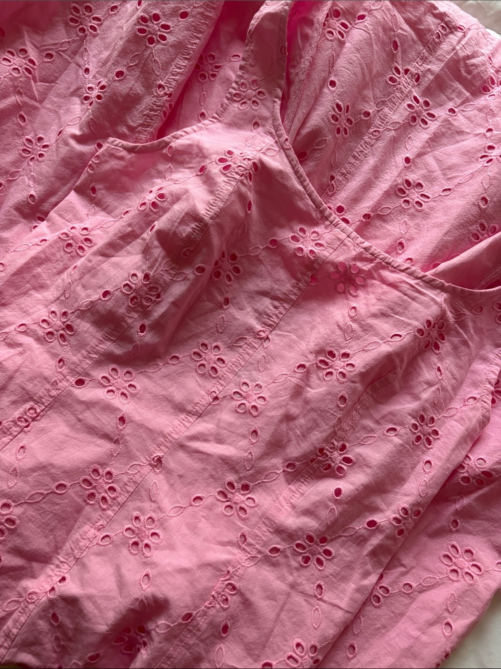 J. Crew Pink Eyelet Midi Dress - Picture 6 of 7